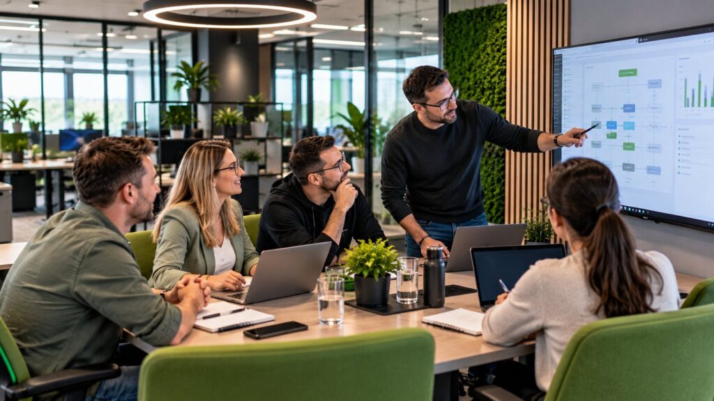 Team im Innendienst bei der Projektsteuerung